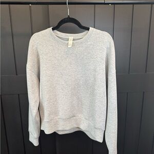 SPANX Air-essentials Light Gray Crewneck Top